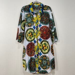 Antica Sartoria Giacomo Cinque Floral Dress Boho Southwestern Hippie Artsy L